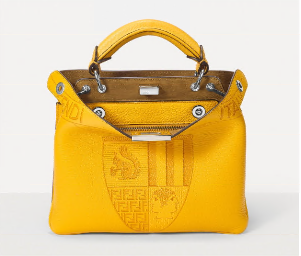 FENDI Peekaboo Soft Bag with Heraldic Pattern