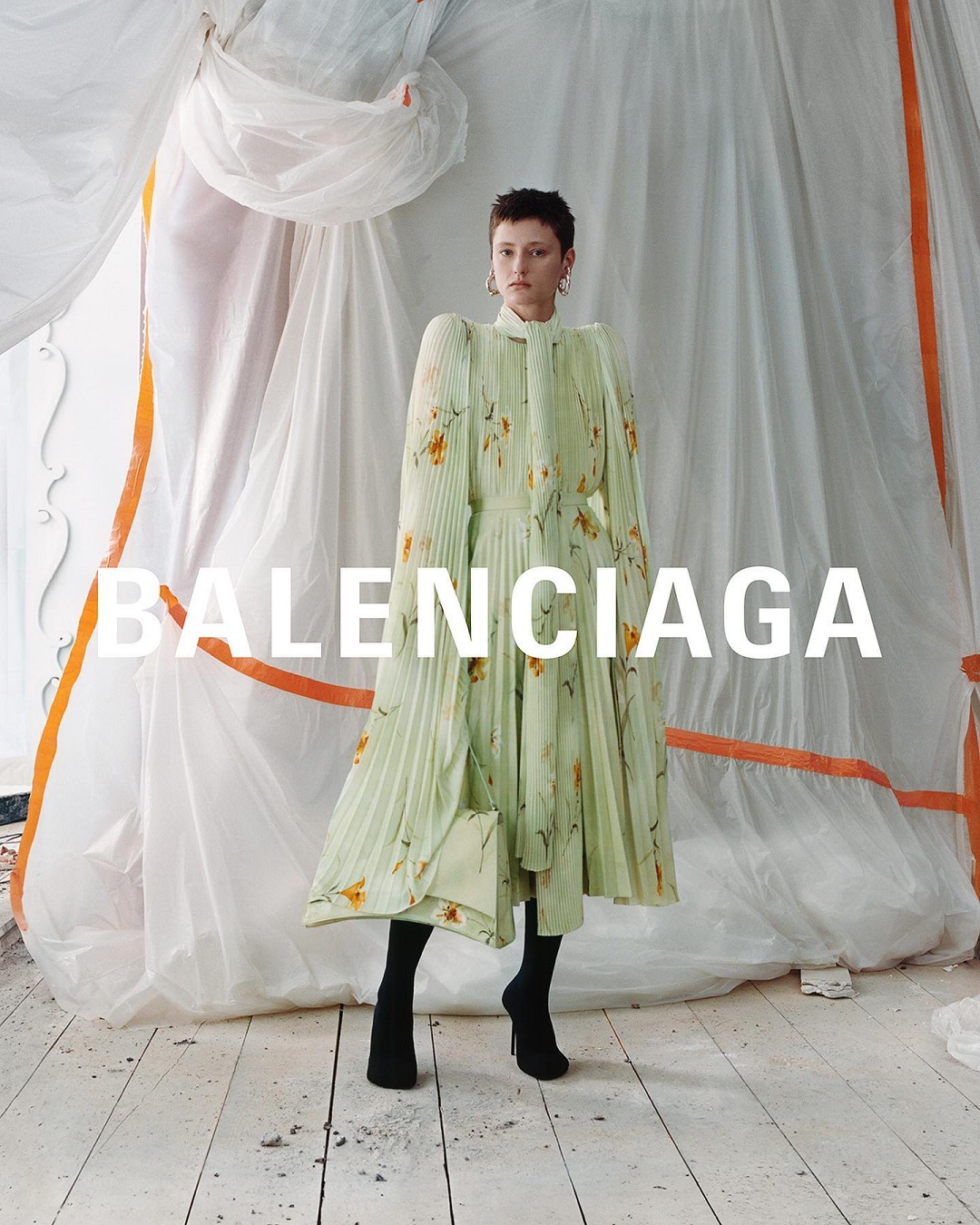 ​Balenciaga Crush lily print shoulder bag