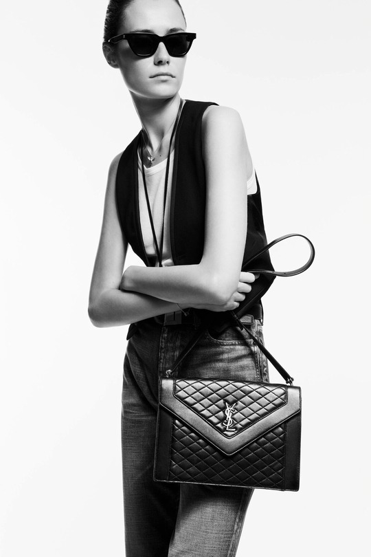 Saint Laurent Black Quilted Gaby Shoulder Bag