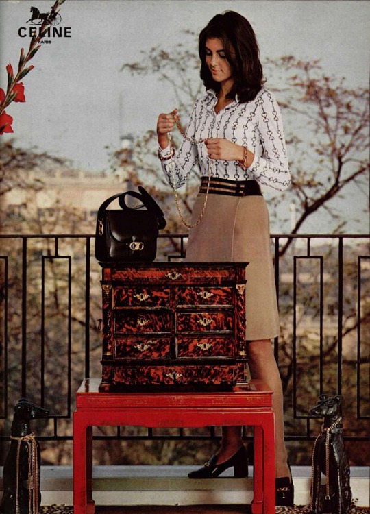 CELINE Triomphe calfskin shoulder bag