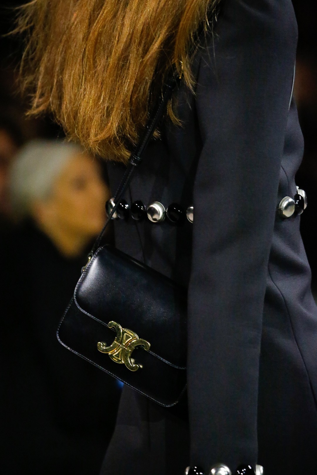 CELINE TRIOMPHE SHOULDER BAG IN SHINKY CALFSKIN